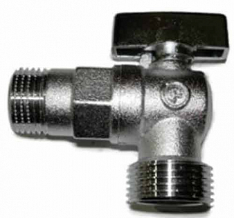 Бытовой кран шар. угловой 1/2"х3/4" ш-ш, никель, матовый.  059 DE-R-TO  FORNARA Бытовой кран шар. угловой 1/2"х3/4" ш-ш, никель, матовый.  059 DE-R-TO  FORNARA
