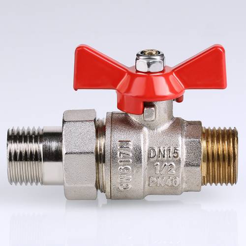 Кран американка 1/2" ш-ш бант,  латунный, никелированный VALTEC BASE