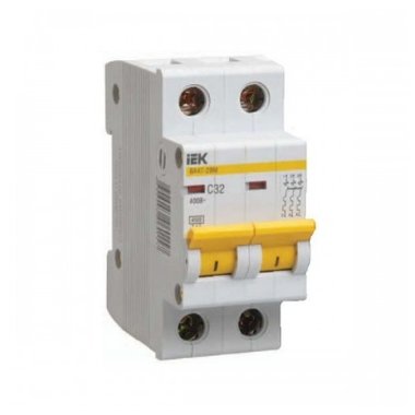 Автомат выключатель модульный 2п C 40А 4.5кА ВА47-29 IEK MVA20-2-040-C