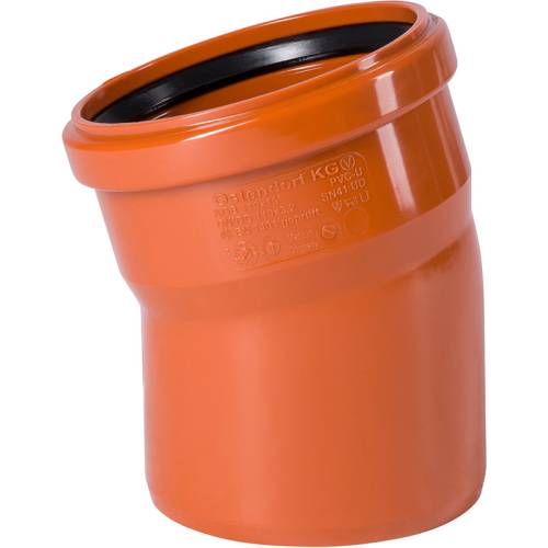 ОТВОД  наружный  110 мм , 15 град., ПВХ