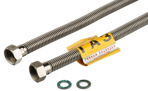 Подводка сильфонная для газа 3/4" 1,2 м,  г-г  Kensudo