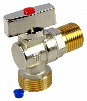 Бытовой кран шар. угловой 1/2"х3/4" ш-ш, латунь никель, BEST Бытовой кран шар. угловой 1/2"х3/4" ш-ш, латунь никель, BEST