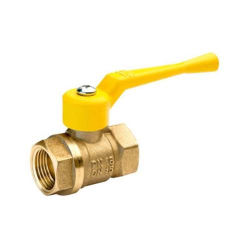 Кран шар. газовый 11Б27п DN25 PN40 г-г  рычаг, латун. БАЗ А10