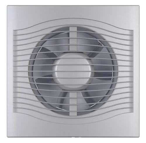 Вентилятор накладной SLIM D125 обр.клапан Gray metal DICITI