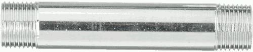 Бочонок удлин.  1/2"  75 (100) мм латунь никель TRm 06174 Бочонок удлин.  1/2"  75 (100) мм латунь никель TRm 06174