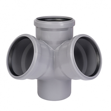 Крестовина, 110 - 110 - 110 мм - 87 град., 2-х плоск.,  ПВХ