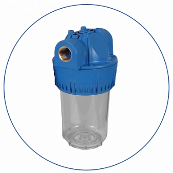 АКВАПРО Фильтр  магистральный ,  латунная резьба, пластик, для холодной воды, 3/4"  5"