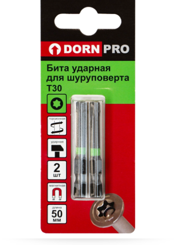 Биты магнитные Т-30Х50мм Биты магнитные Т-30Х50мм