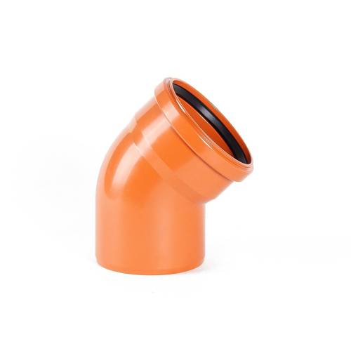 ОТВОД  наружный  110 мм , 45 град., ПВХ  ХЕМКОР