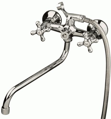 MELODIA смеситель д/ванны Galateo длинный излив крест керамика MDV40241 MELODIA смеситель д/ванны Galateo длинный излив крест керамика MDV40241