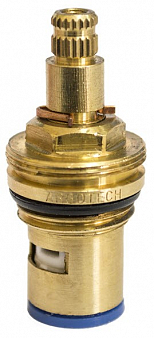 Кран-букса 1/2" керамика, 7,7 х 20 шлиц., под крест, с резьбой М-24 х 1, 90° прав.