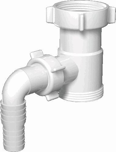 Отвод АНИ М110  40 (1 1/2") мм для стир. маш., с резьбой, короткий Отвод АНИ М110  40 (1 1/2") мм для стир. маш., с резьбой, короткий