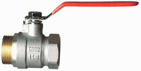 Кран шар. 1 1/4" г-ш  рычаг, лат. ник. Terma RED 31037 Кран шар. 1 1/4" г-ш  рычаг, лат. ник. Terma RED 31037