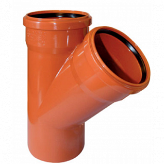 ТРОЙНИК  наруж.  200 - 110 мм - 45 град., ПВХ