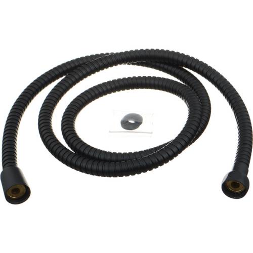 Шланг д/душа MELODIA STANDARD BLACK 1/2"*1/2" нерж. d14мм, L150см, 2-й зажим MKP20316BL_bk