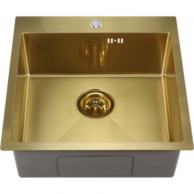 Мойка врезная 500*500мм MELANA ProfLine 3,0/200 ЗОЛОТО квадратная, нержавейка