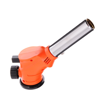 Газовая горелка с пьезорозжигом, свободн. вращ., цанговый захват, шир. сопло; 12х4х11,5см