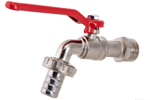 Кран водоразборный 1/2" со штуцером, рычаг, 15 мм Masterprof LIGHT 