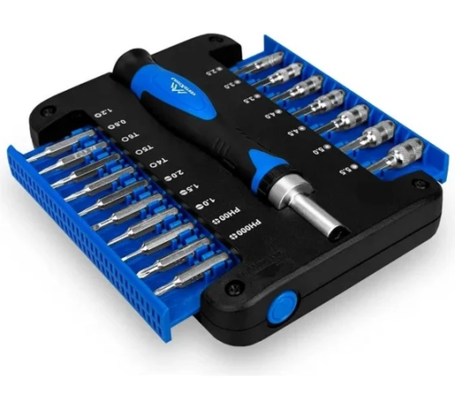 Набор прецизионных бит 18 предметов, держатель реверсивный 0033-18 vertextools Набор прецизионных бит 18 предметов, держатель реверсивный 0033-18 vertextools
