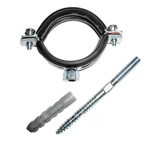 Крепление трубы к стене 4" 107-115мм (хомут, шпилька, дюбель) TeRma 24009
