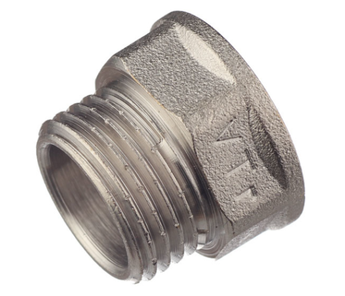 Удлинительная гайка 1/2" 10 мм, никель латунь Valtec Удлинительная гайка 1/2" 10 мм, никель латунь Valtec