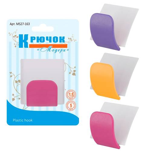 Крючок на липучке "Модерн" 27.163 квадрат, 3 цвета, без выбора цвета
