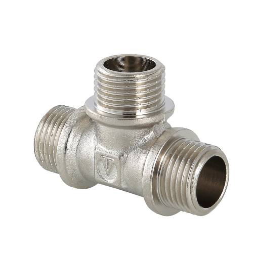 Тройник  1/2", ш-ш-ш.,  ник., лат., Valtec Тройник  1/2", ш-ш-ш.,  ник., лат., Valtec