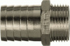 Переходник для резин. шланга  3/4" ш - 25 мм, латунь никель TRm 06229