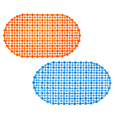 Коврик в ванну противоскользящий, ПВХ, 67x36см, эконом, "Симпл", 4 цвета