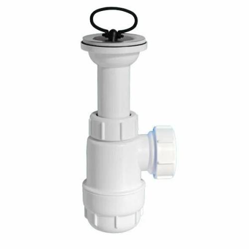 Сифон McAlpine 1 1/2" x 40 мм с вып. 60 мм и пробкой, выход 40 мм компрес.