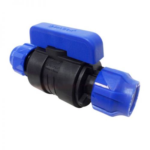 Кран шаров. РЕ компрессионный 40x40 VF цанга-цанга разборнй ПНД