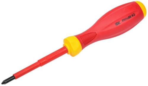 Отвертка диэлектрическая крестовая PH1х80 K3 1000В ARMA2L 3 IEK A2L3-SC30-K3-PH-10-080 Отвертка диэлектрическая крестовая PH1х80 K3 1000В ARMA2L 3 IEK A2L3-SC30-K3-PH-10-080