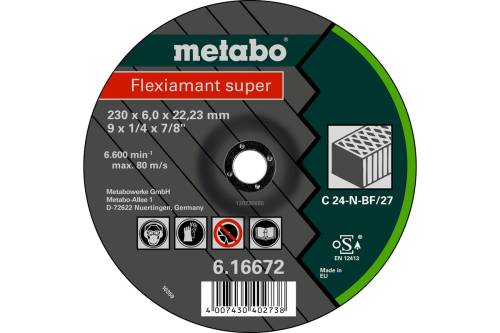 Диск (Круг) обдирочный камень Flexiamant SUPER, 115 x 6,0 х 22,23 Metabo, SF 27,  Диск (Круг) обдирочный камень Flexiamant SUPER, 115 x 6,0 х 22,23 Metabo, SF 27,