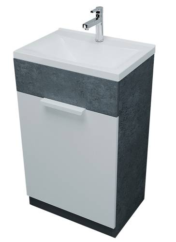 Тумба с раковиной Revo 50Н 1д. Бетон темно-серый, У99086