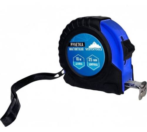 Рулетка 10м (25мм) магнитная VERTEXTOOLS Рулетка 10м (25мм) магнитная VERTEXTOOLS