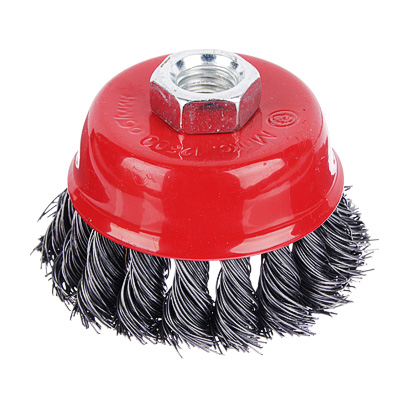 ЕРМАК Щетка металл. для УШМ 75мм/М14 крученая (чашка) ЕРМАК Щетка металл. для УШМ 75мм/М14 крученая (чашка)