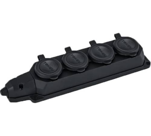 Колодка удлинителя 4-м 16А с заземл. каучук TOKOV ELECTRICTKE-C05-KK4-Z