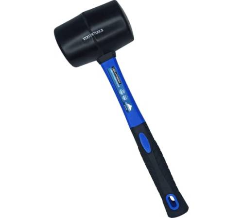 Киянка резиновая 450г. чёрная резина, фиберглассовая рукоятка VERTEXTOOLS Киянка резиновая 450г. чёрная резина, фиберглассовая рукоятка VERTEXTOOLS