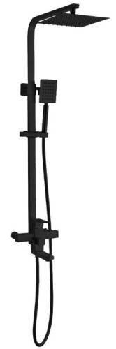 ARGO Душевая система с тропическим душем и смесителем HARD, чёрный, однорыч., d-35