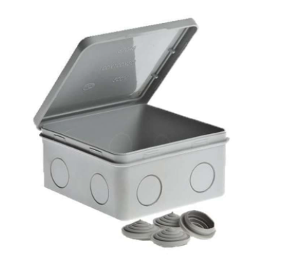 Коробка ОП Тусо распаячная 100х100х50мм откид. крышка IP54 Ruvinil 67044