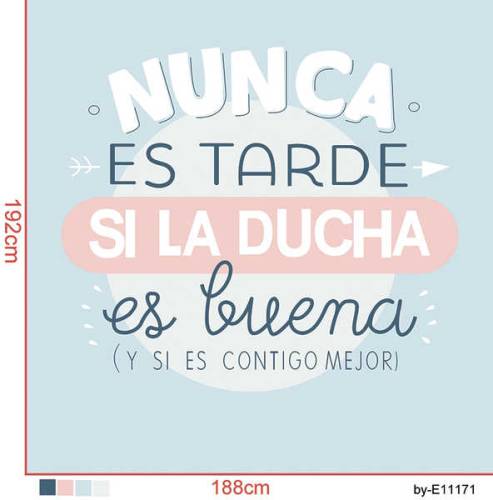 Шторка д/в тканевая MZ-115 "Насладись хорошим душем" 180х200