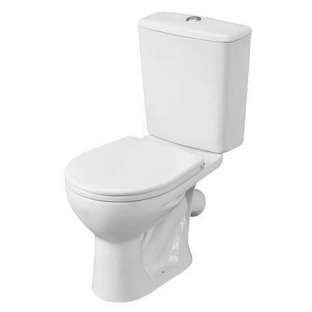 Унитаз-компакт Орион косой выпуск, нижн.подв., сиденье полипр., белый (Santeri)