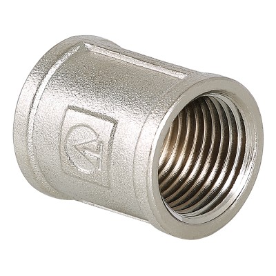 Муфта  1/2",  ник., лат., Valtec Муфта  1/2",  ник., лат., Valtec
