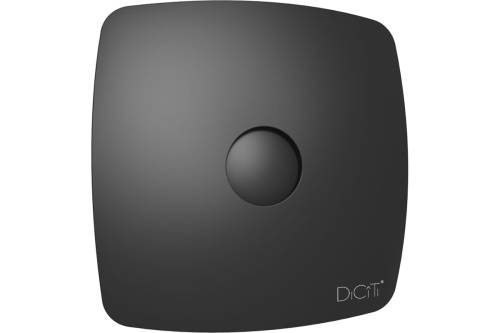 Вентилятор накладной RIO 4C D100 обр.клапан Matt black DICITI