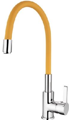 LEDEME L4898-4 Смеситель для кухни, гибкий излив, желтый  LEDEME L4898-4 Смеситель для кухни, гибкий излив, желтый