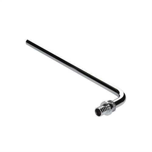 Угольник радиат. 16(2,2)х15 аксиал. с хром. лат. трубкой с плавным поворотом L300