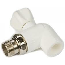 Кран шар. радиат. угловой ПП 25х1/2" нар. лат.полусгон "U-TEC"