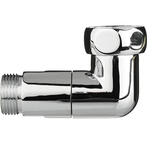 Соединение угловое 1" x 3/4" г - ш. с накидной гайкой для П/суш (пара), латунь хром