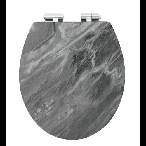 Сиденье для унитаза KONSENSA Терни с микролифтом цвет серый мрамор