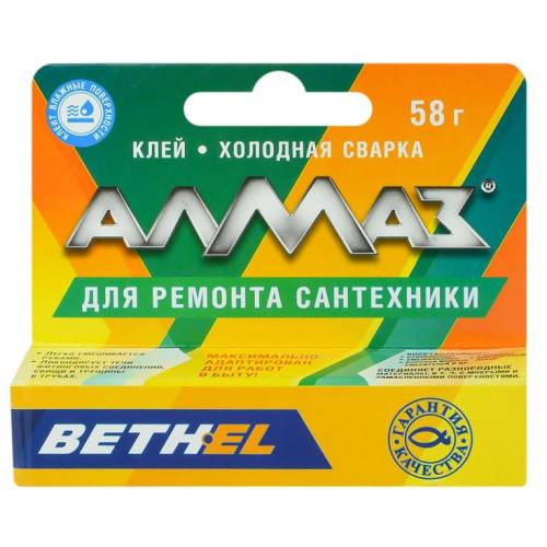Алмаз Пресс клей холодная сварка для ремонта сантехники (58 г)